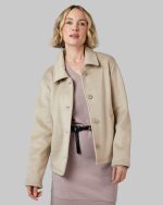 WOMEN'S BRUSHED FAUX WOOL JACKET