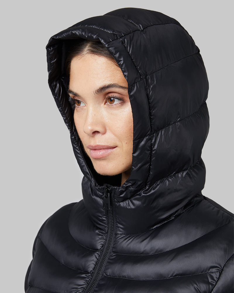 WOMEN'S SHINY HOODED JACKET - Image 4