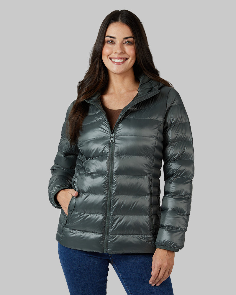 WOMEN'S SHINY HOODED JACKET - Image 7