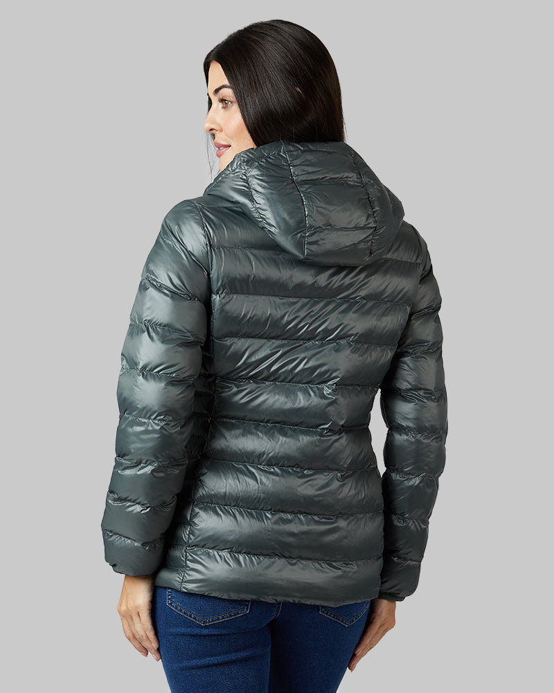 WOMEN'S SHINY HOODED JACKET - Image 11